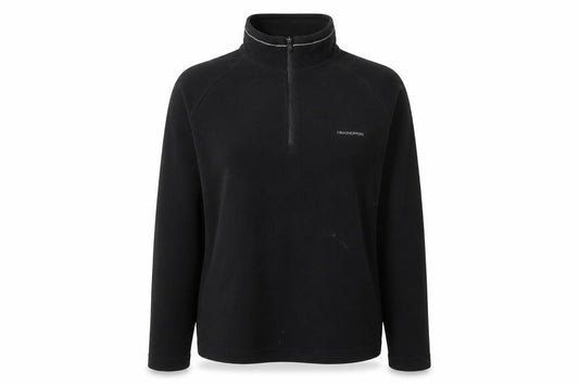 Front view of Craghoppers Women’s Black Fleece Pullover Sweatshirt, size UK 12