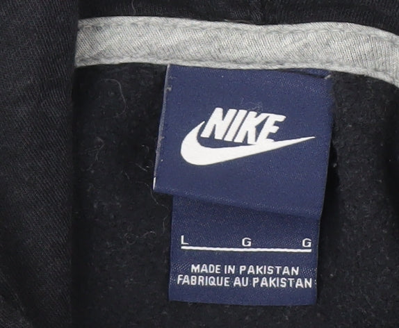 Nike Men's Black Full Zip Hoodie, Size L