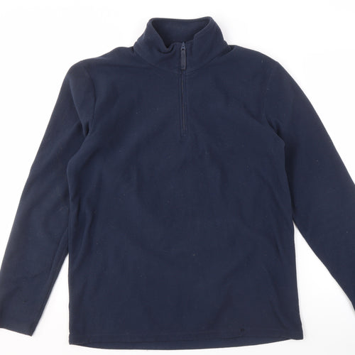 Mountain Warehouse Men's Blue 1/2 Zip Fleece Sweatshirt M