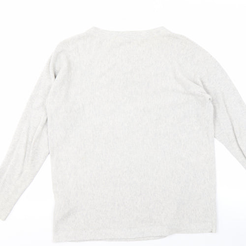White Stuff Women's Ivory Crew Neck Jumper Long Sleeve