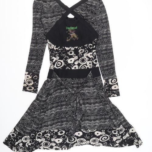 Desigual Women's Black Long Sleeve Dress M