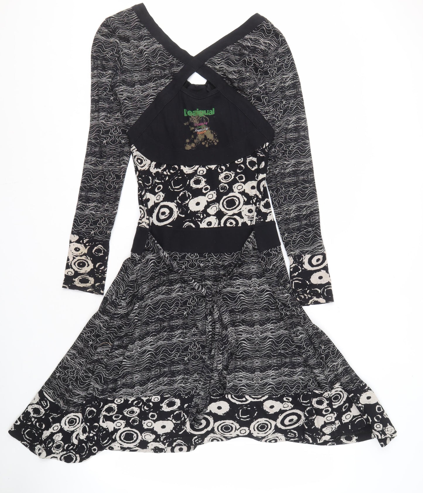 Desigual Women's Black Long Sleeve Dress M