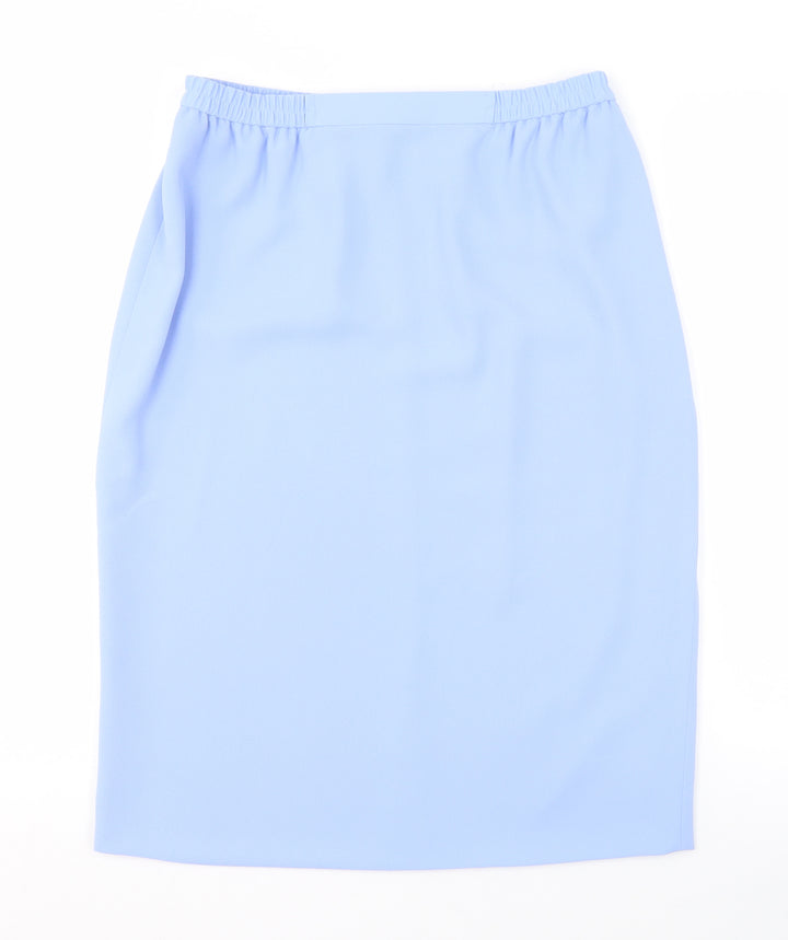 Frank Usher Women's Blue Midi Pencil Skirt - Size 12