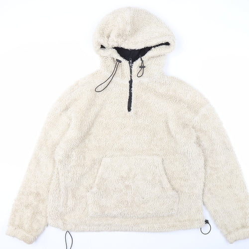Urban Outfitters Men's Ivory Hoodie M Fleece Pullover