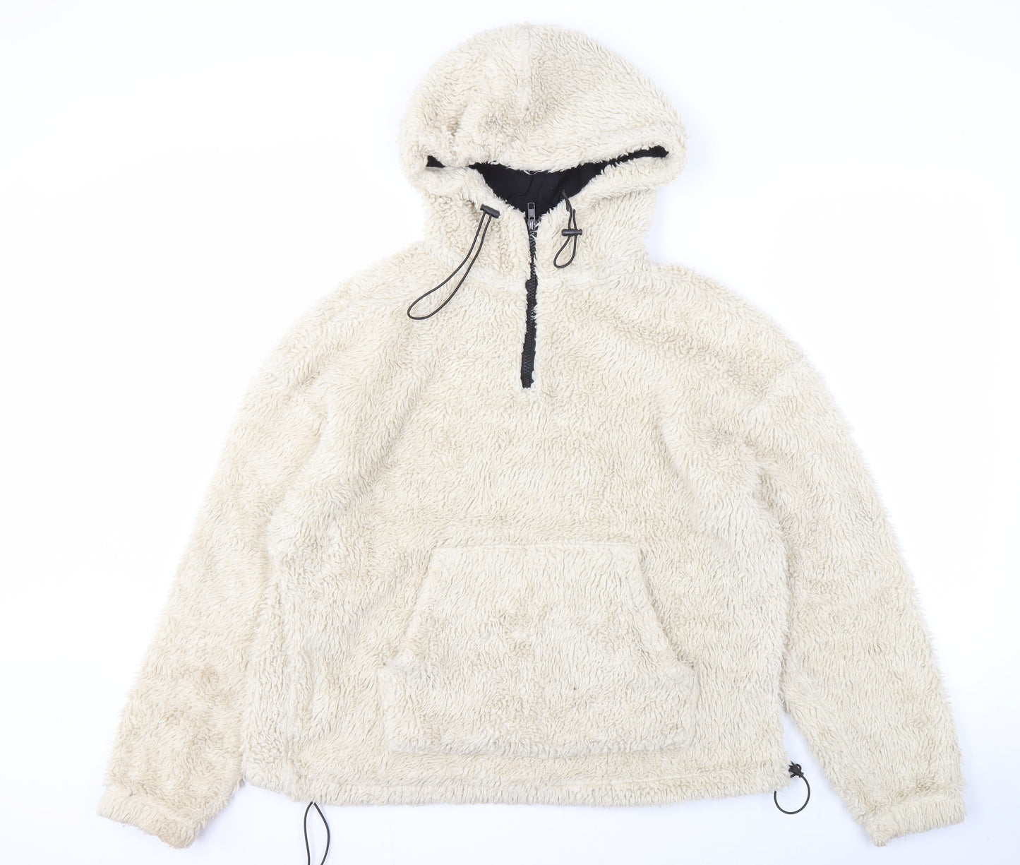 Urban Outfitters Men's Ivory Hoodie M Fleece Pullover