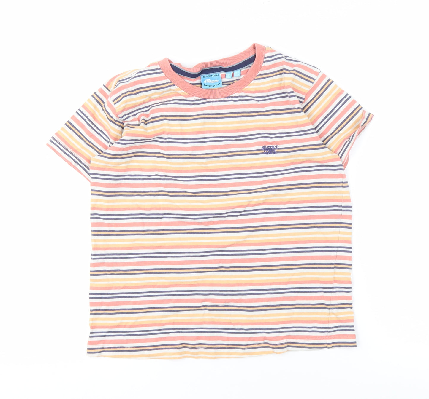Superdry Women's Multicoloured Striped T-Shirt Size 10