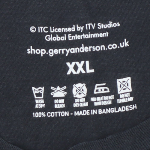 Gerry Anderson Men's Black Space: 1999 T-Shirt 2XL Graphic Tee