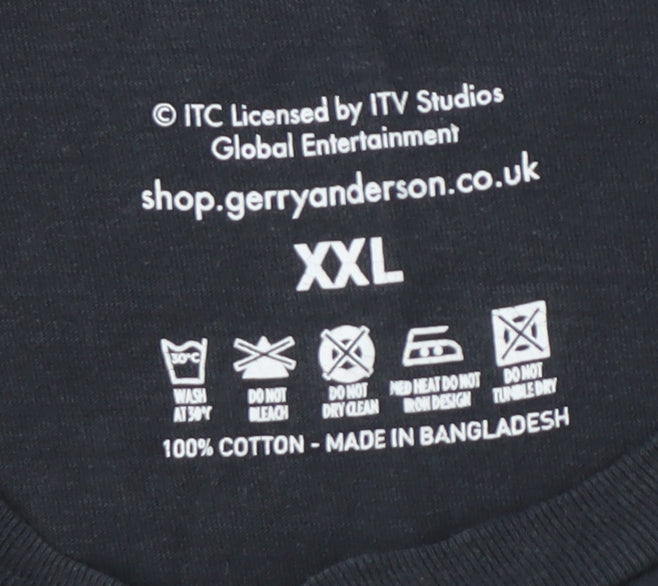 Gerry Anderson Men's Black Space: 1999 T-Shirt 2XL Graphic Tee
