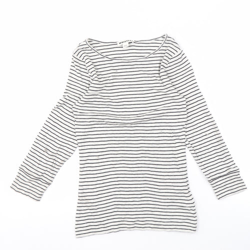 Whistles Women's Multicoloured Striped Long Sleeve T-Shirt