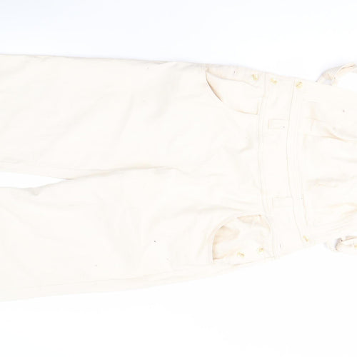 Women's DESIGN Ivory Dungaree Jumpsuit - Size 12
