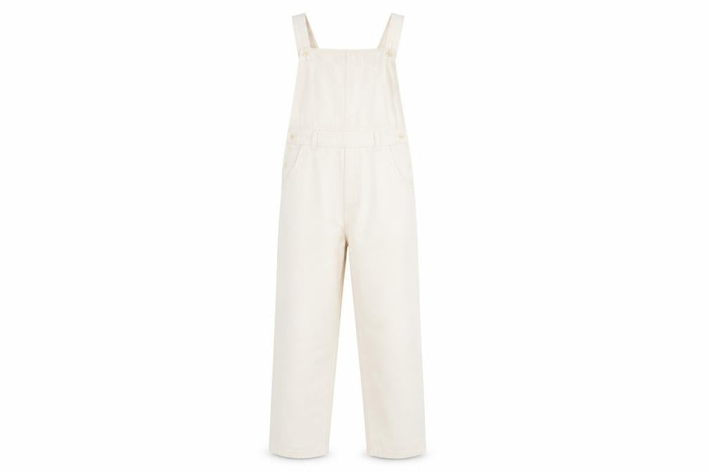 Front view of Women's DESIGN Ivory Dungaree Jumpsuit -, size 12