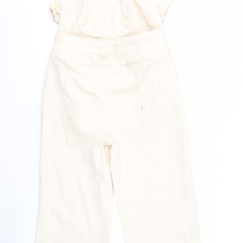 Women's DESIGN Ivory Dungaree Jumpsuit - Size 12
