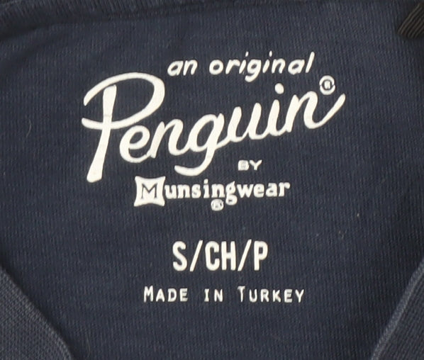 Penguin Men's Blue Graphic Print T-Shirt, Size S