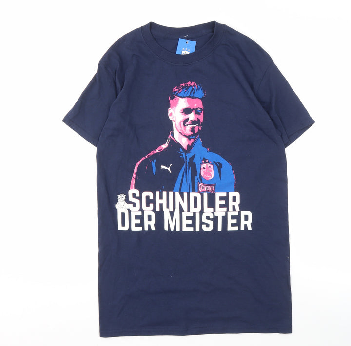 Premier League Men's Blue XL Sports Graphic Print T-Shirt