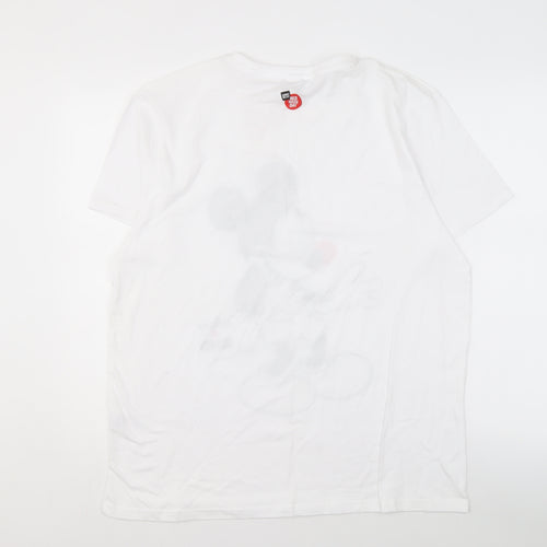 Comic Relief Men's White Disney Mickey Mouse T-Shirt L