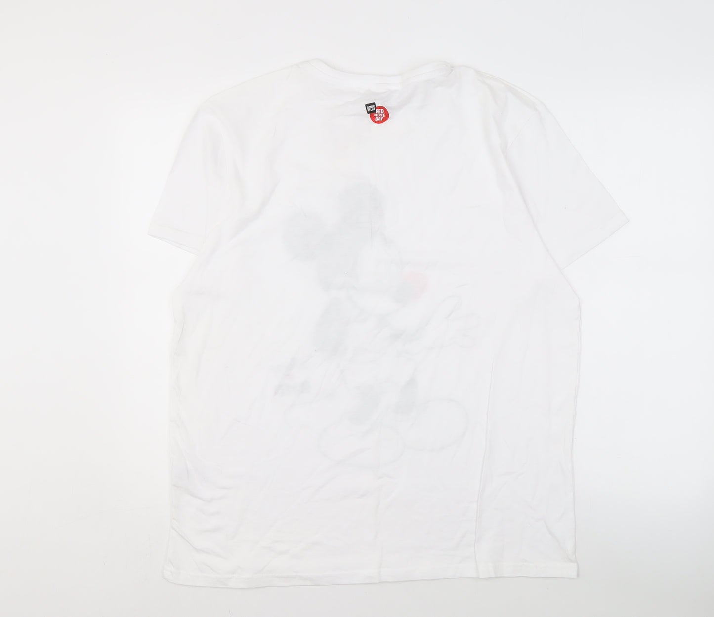 Comic Relief Men's White Disney Mickey Mouse T-Shirt L