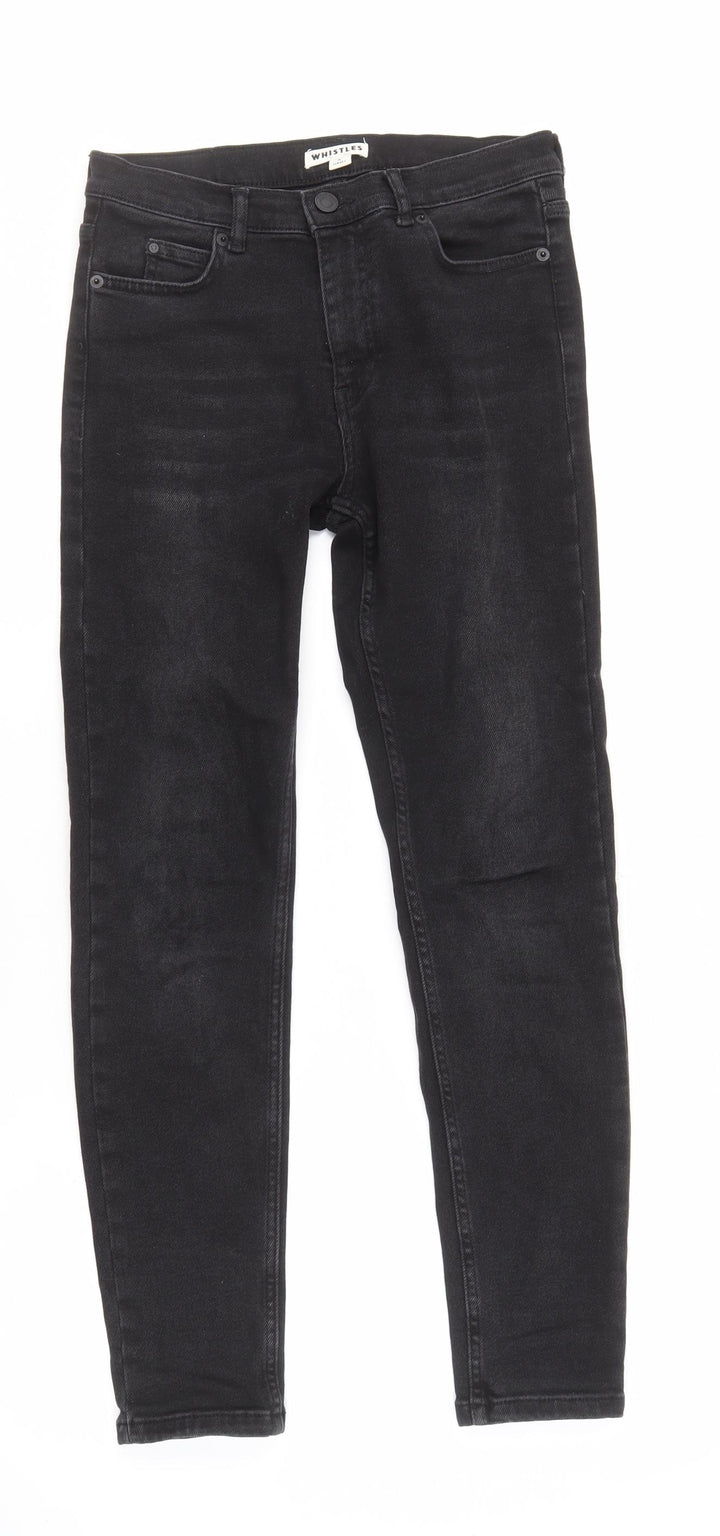 Whistles Unisex Black Skinny Jeans Size 26 Slim Fit
