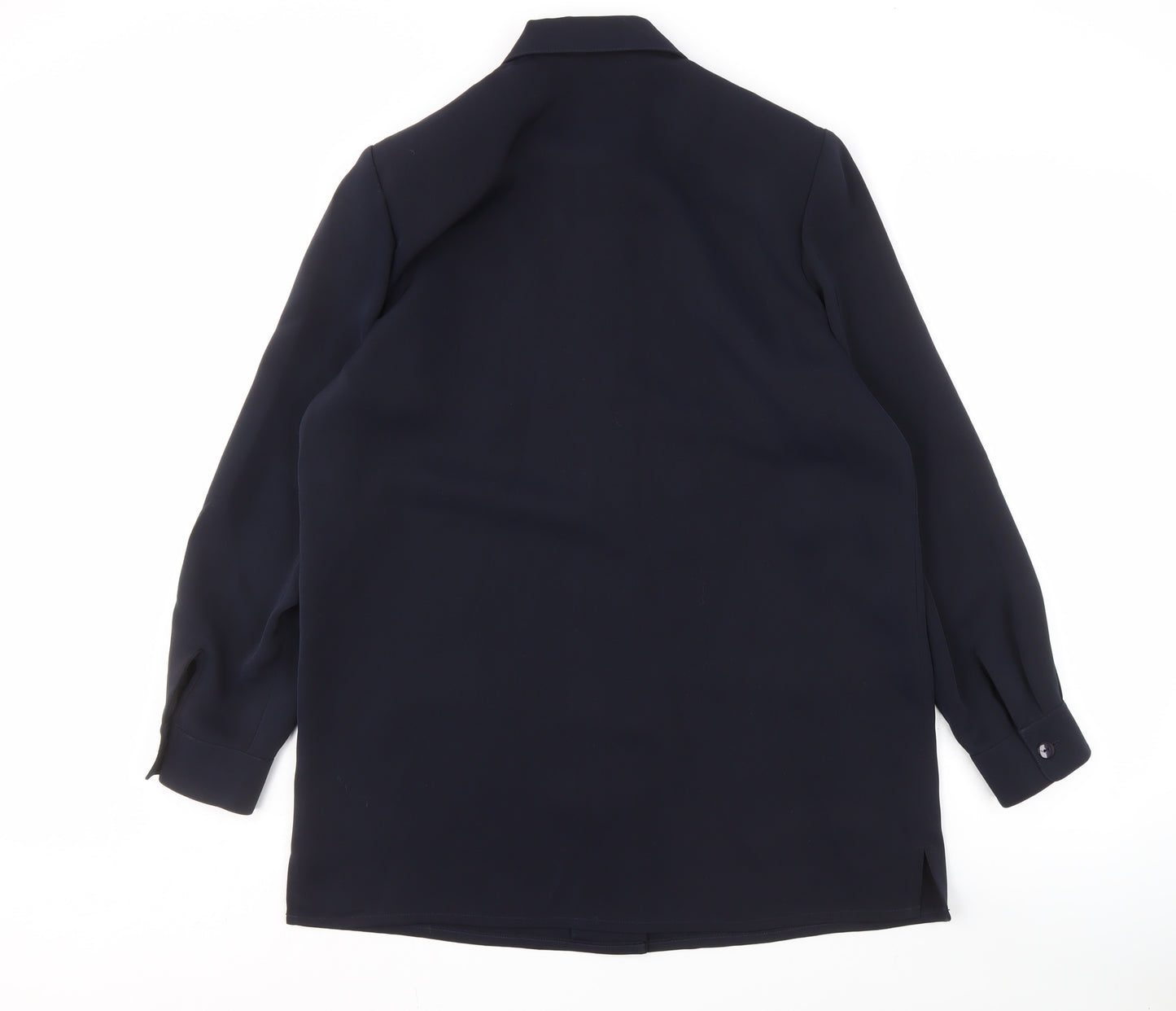 Viyella Women's Blue Button-Up Long Sleeve Shirt