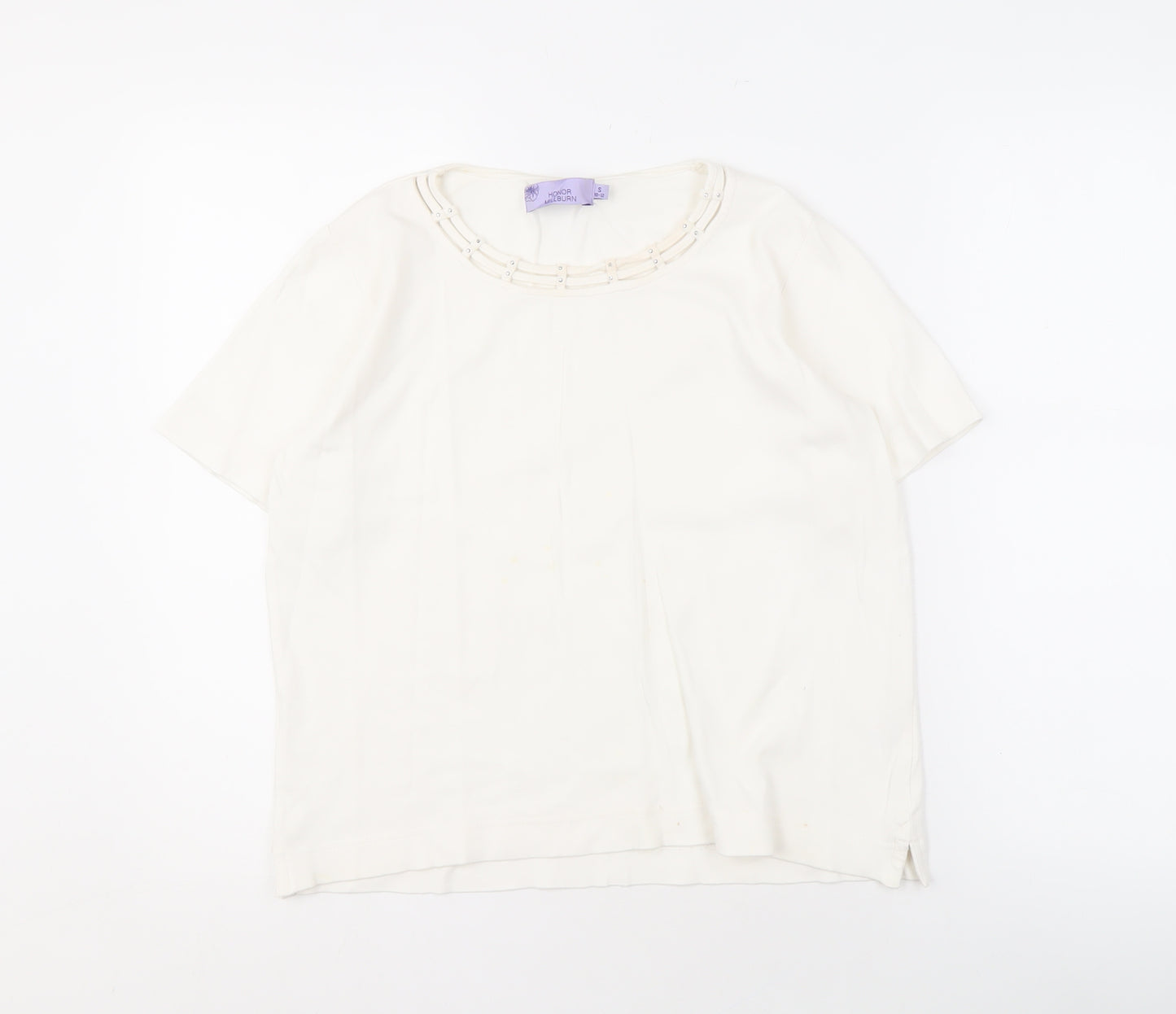 Honor Millburn Women's Ivory Beaded Blouse Size S