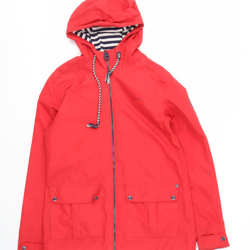 Regatta Women's Red Hooded Rain Coat - Size 10