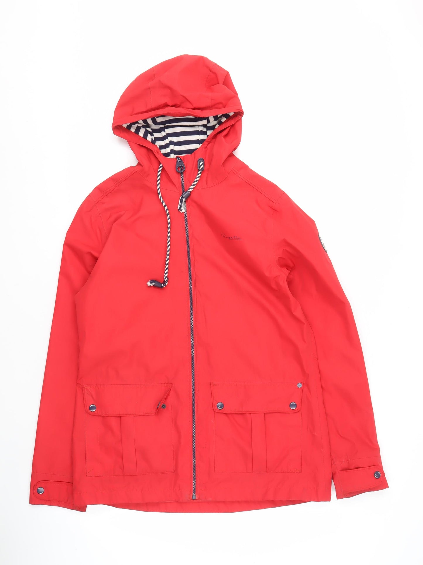 Regatta Women's Red Hooded Rain Coat - Size 10