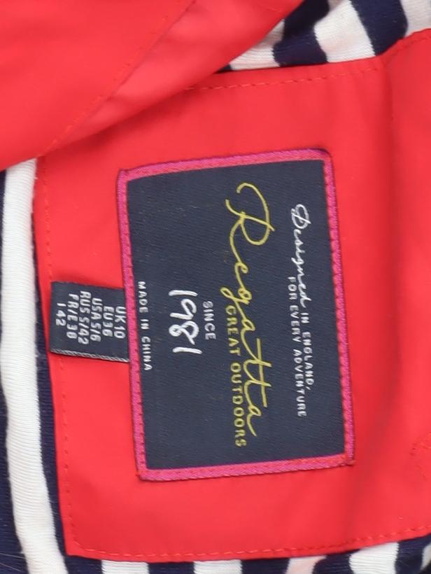 Regatta Women's Red Hooded Rain Coat - Size 10