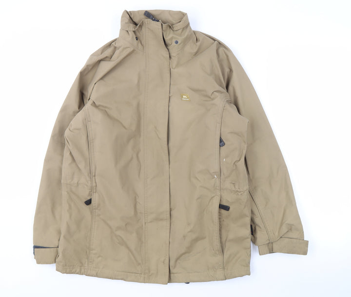 Trespass Men's Beige Waterproof Rain Coat Jacket S