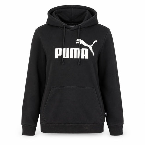 Puma Black Unisex Hoodie, XS, Logo, Cotton Blend