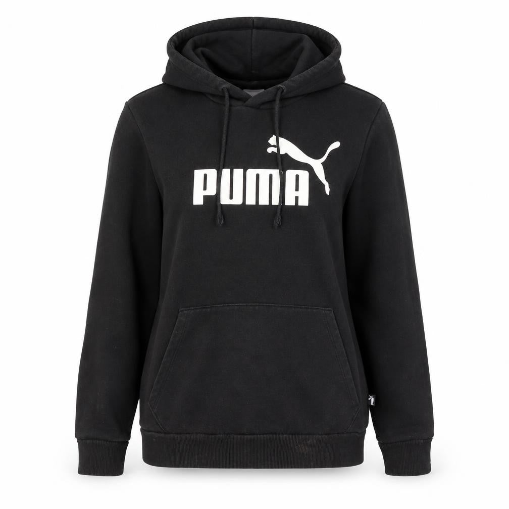 Puma Black Unisex Hoodie, XS, Logo, Cotton Blend