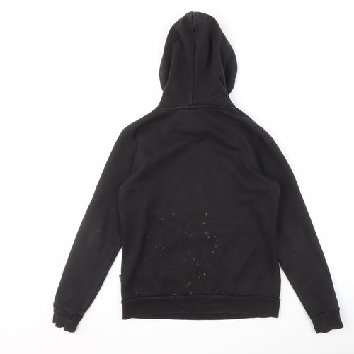 Puma Black Unisex Hoodie, XS, Logo, Cotton Blend