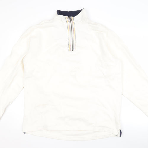 Cotton Traders Men's Ivory Pullover Sweatshirt L