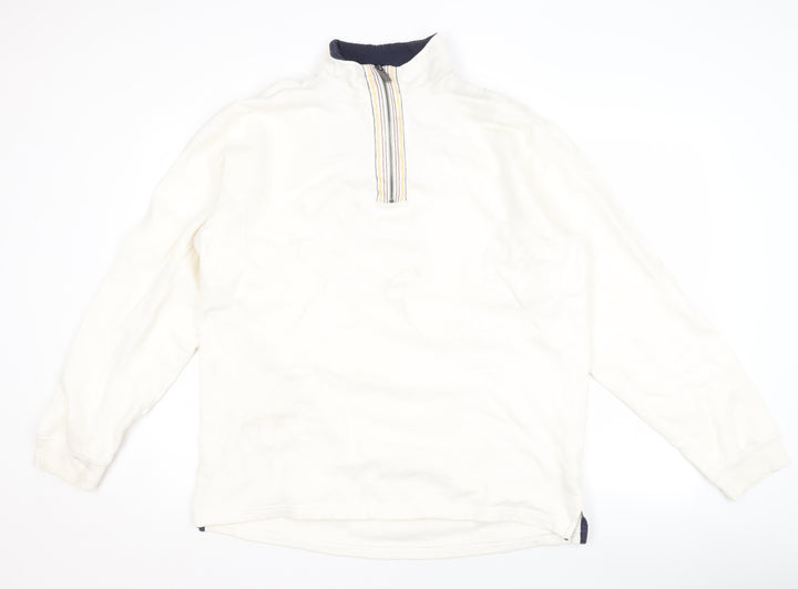 Cotton Traders Men's Ivory Pullover Sweatshirt L