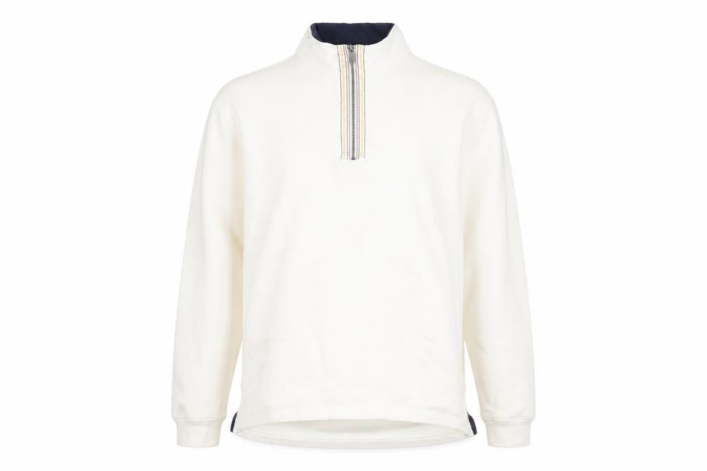 Front view of Cotton Traders Men's Ivory Pullover Sweatshirt L