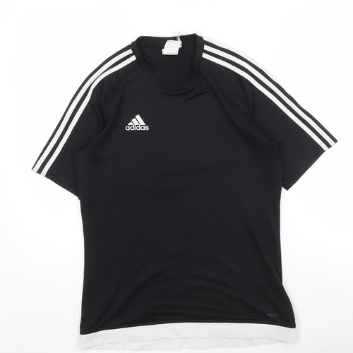 Adidas Men's Black S Athletic Jersey - Solid Polyester