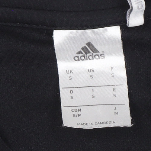 Adidas Men's Black S Athletic Jersey - Solid Polyester