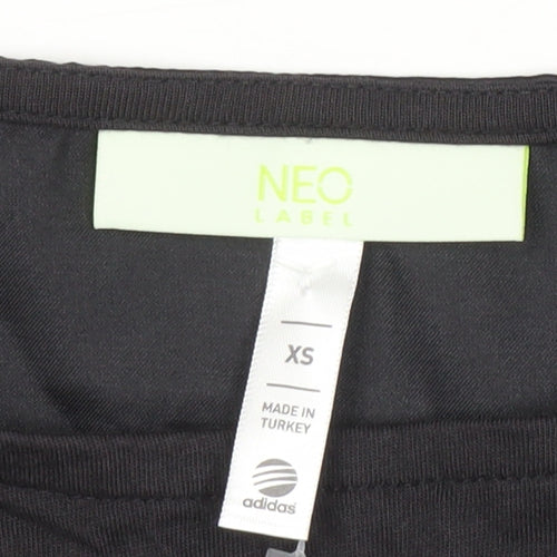 Adidas Women's Black XS Studded Skull T-Shirt