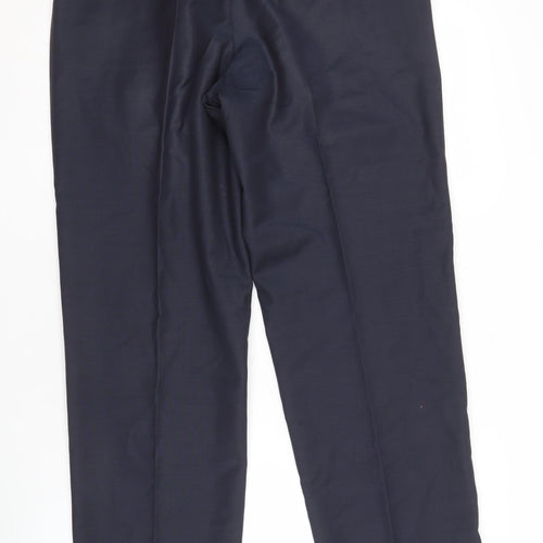 Marks and Spencer Men's Blue Wool Trousers Size 36/33