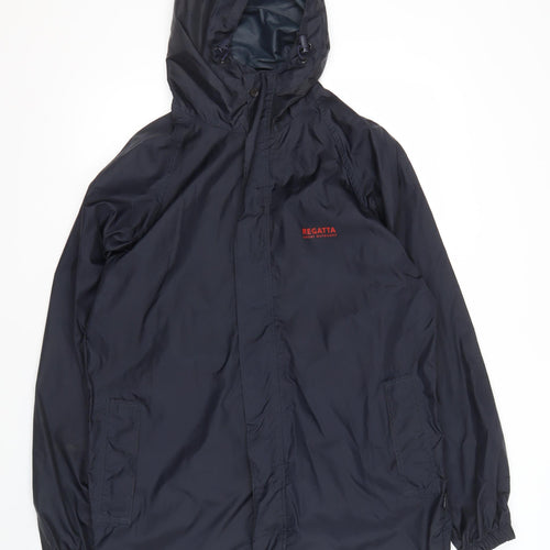 Regatta Men's Blue Rain Coat XS Hooded Hiking Jacket