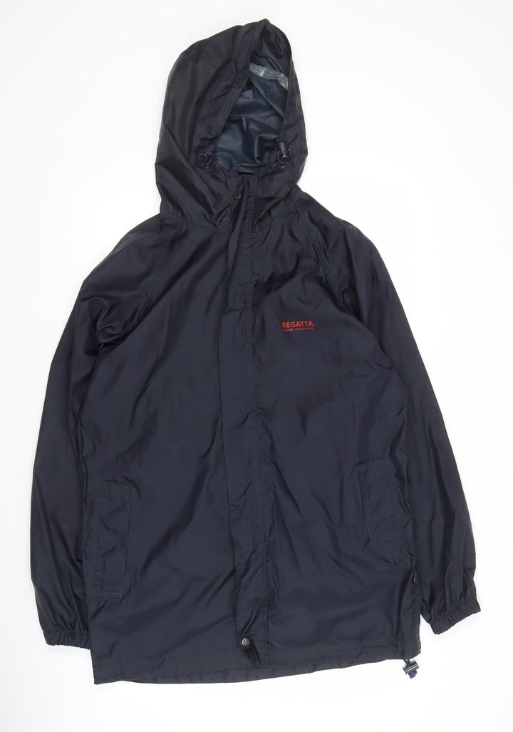 Regatta Men's Blue Rain Coat XS Hooded Hiking Jacket