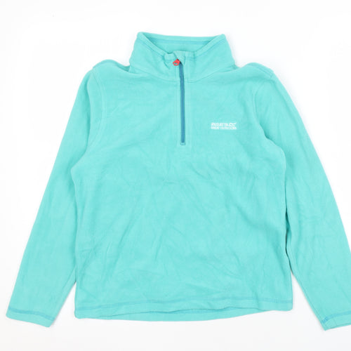 Regatta Girls Blue Fleece Sweatshirt 11-12 Years, Outdoor 1/2 Zip