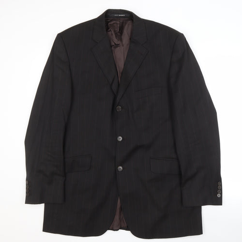 Jeff Banks Men's Black Striped Blazer, 42 Long