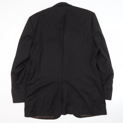 Jeff Banks Men's Black Striped Blazer, 42 Long
