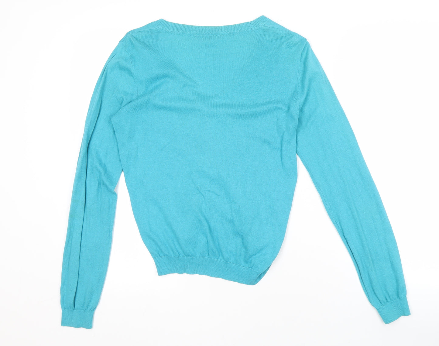 Laura Ashley Women's Blue Cardigan UK 12 V-Neck Casual