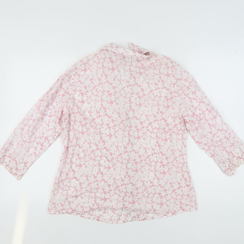 Double TWO Women’s Pink Floral Blouse, Size 12
