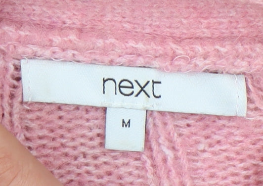 Next Women's Pink Cardigan, V-Neck, Medium, Cozy Winter Wear