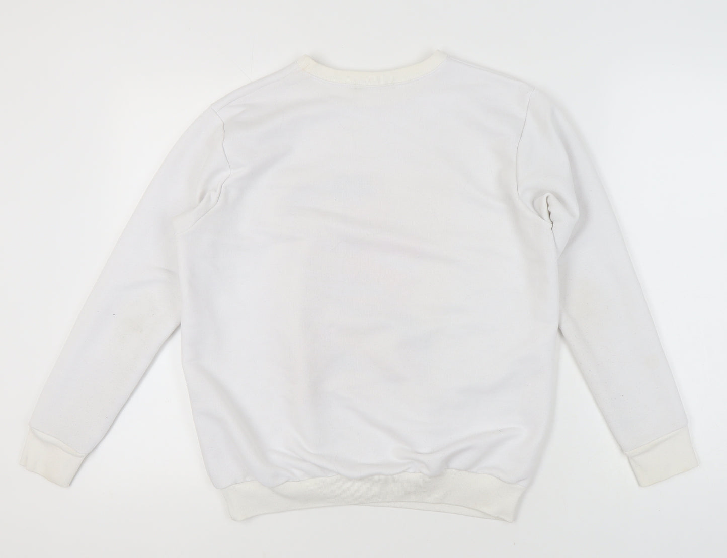 Missguided Women's White Pullover Vintage Graphic Sweatshirt