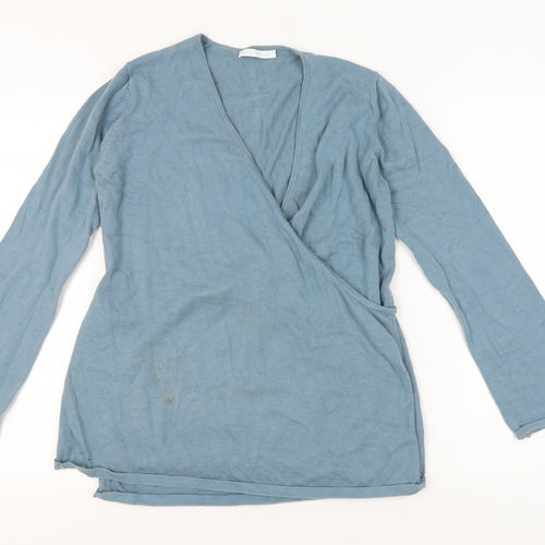 Blooming Marvellous Women's Blue Wrap Jumper M