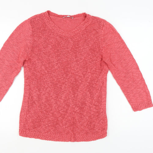Marks & Spencer Women's Pink Cable-Knit Jumper M