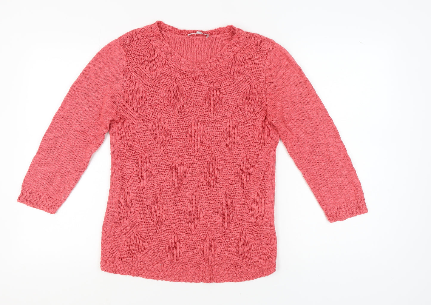 Marks & Spencer Women's Pink Cable-Knit Jumper M