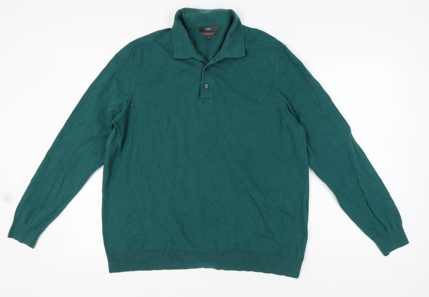 Marks and Spencer Men’s Green 2XL Polo Shirt